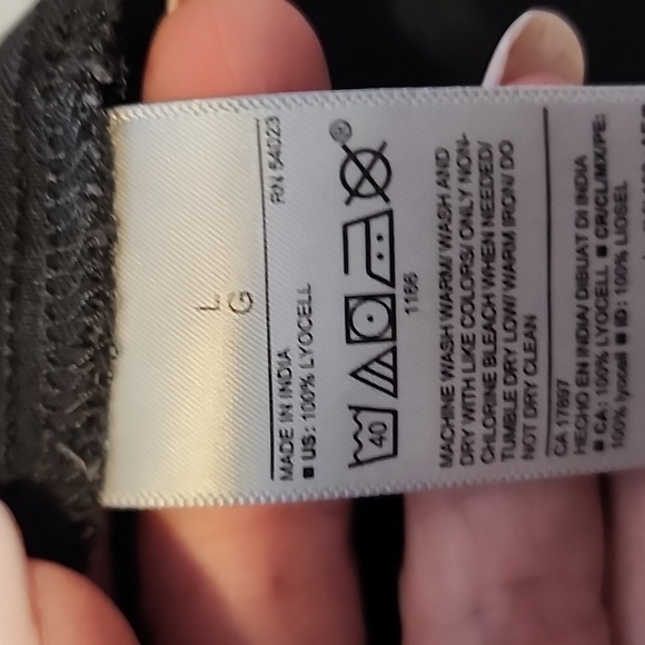 Black Denim Ruffled Button Blouse Large - Picture 5 of 5